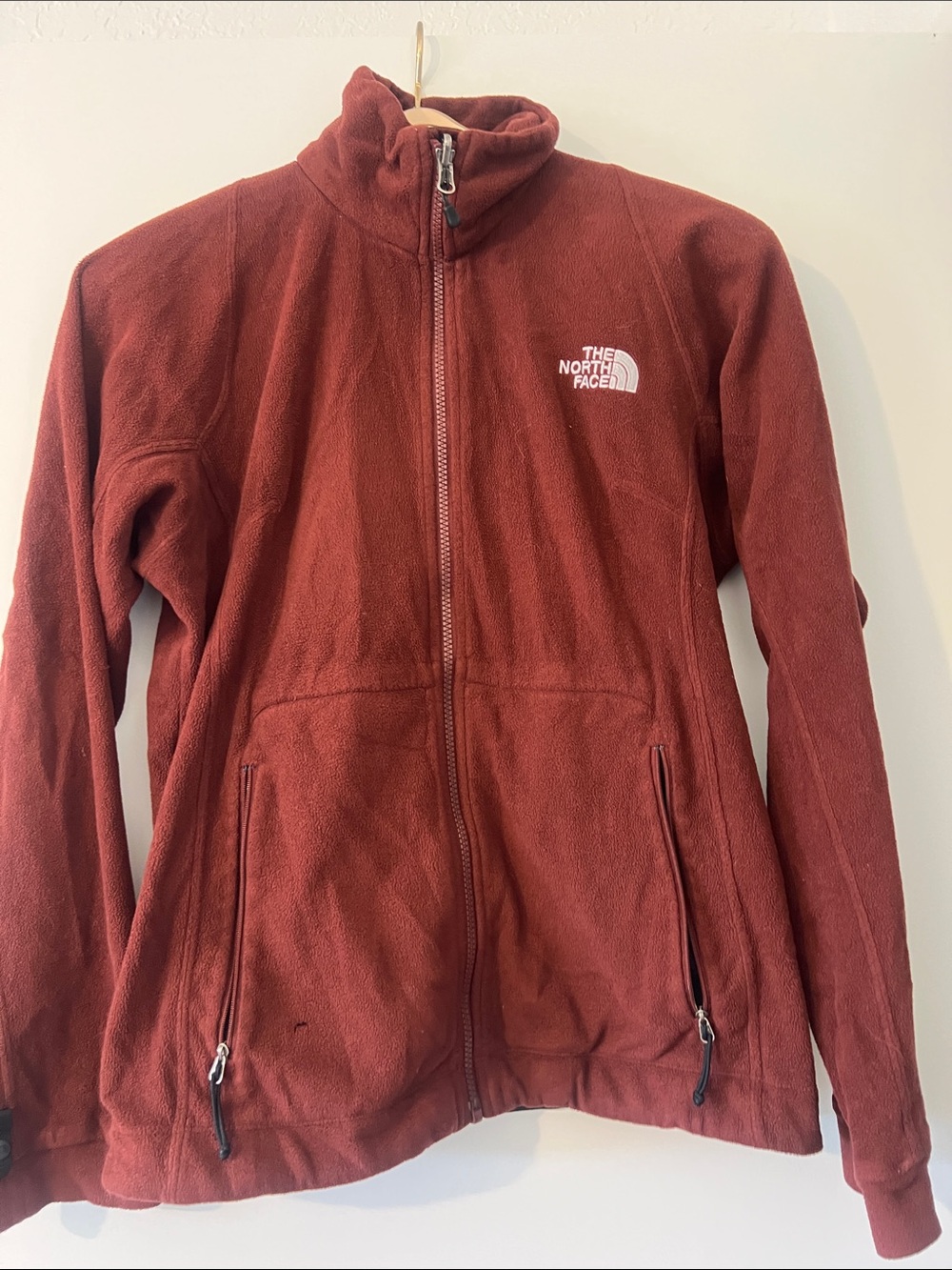 The North Face Women’s Brick Red Fleece Jacket - Full Zip size Large